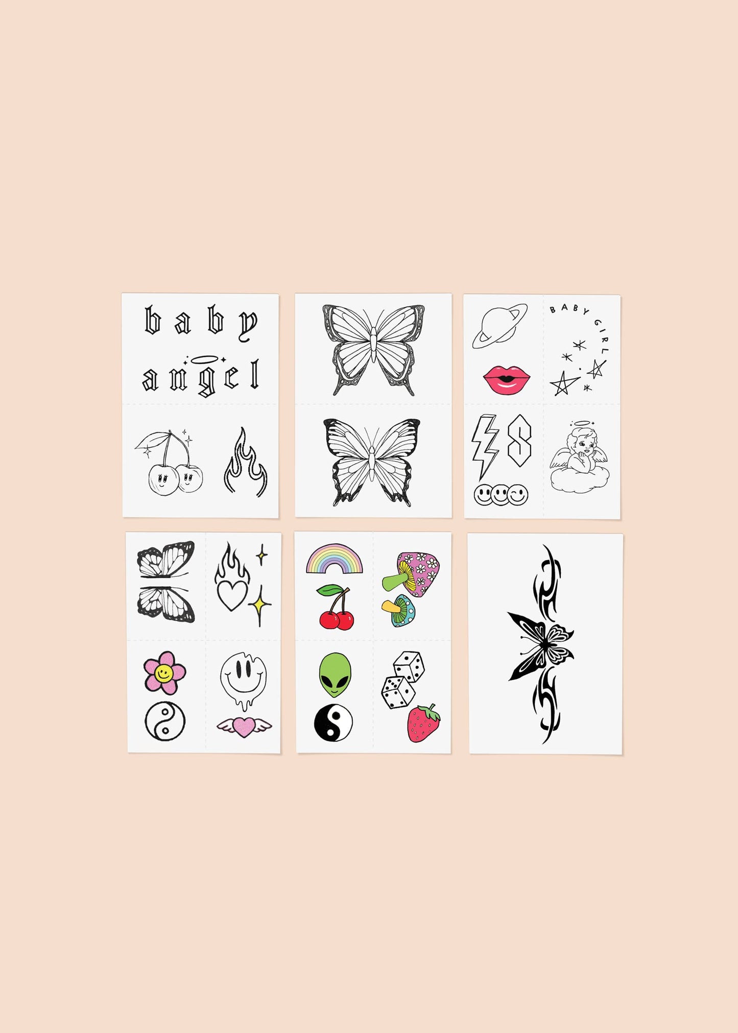 Y2K Nostalgia Temporary Tattoo Pack INKED by Dani