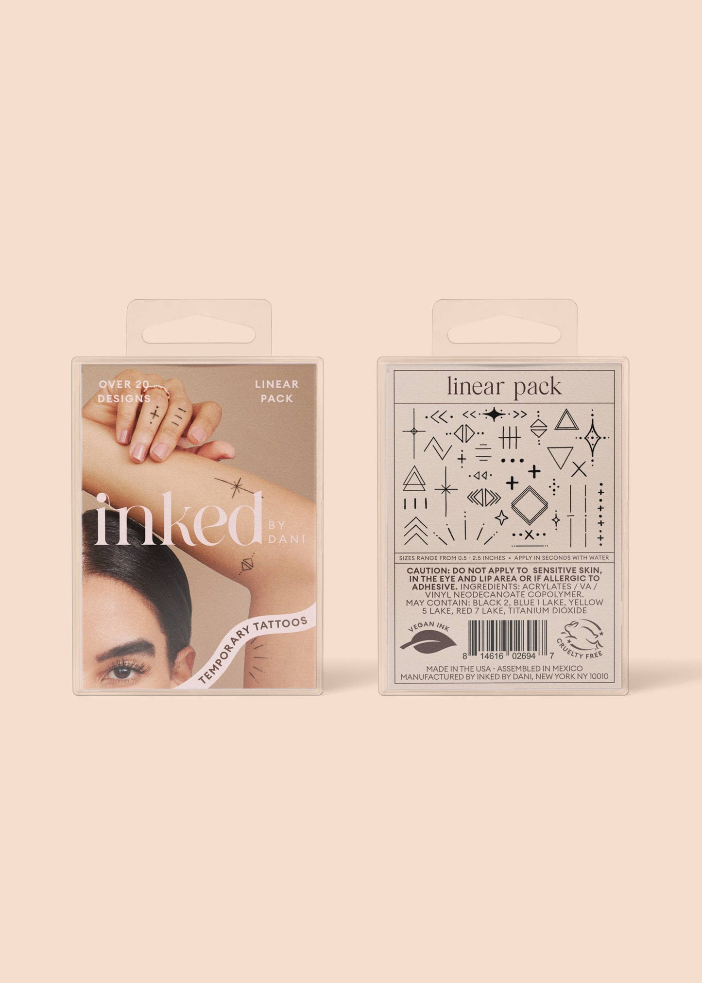 Linear Temporary Tattoo Pack INKED by Dani