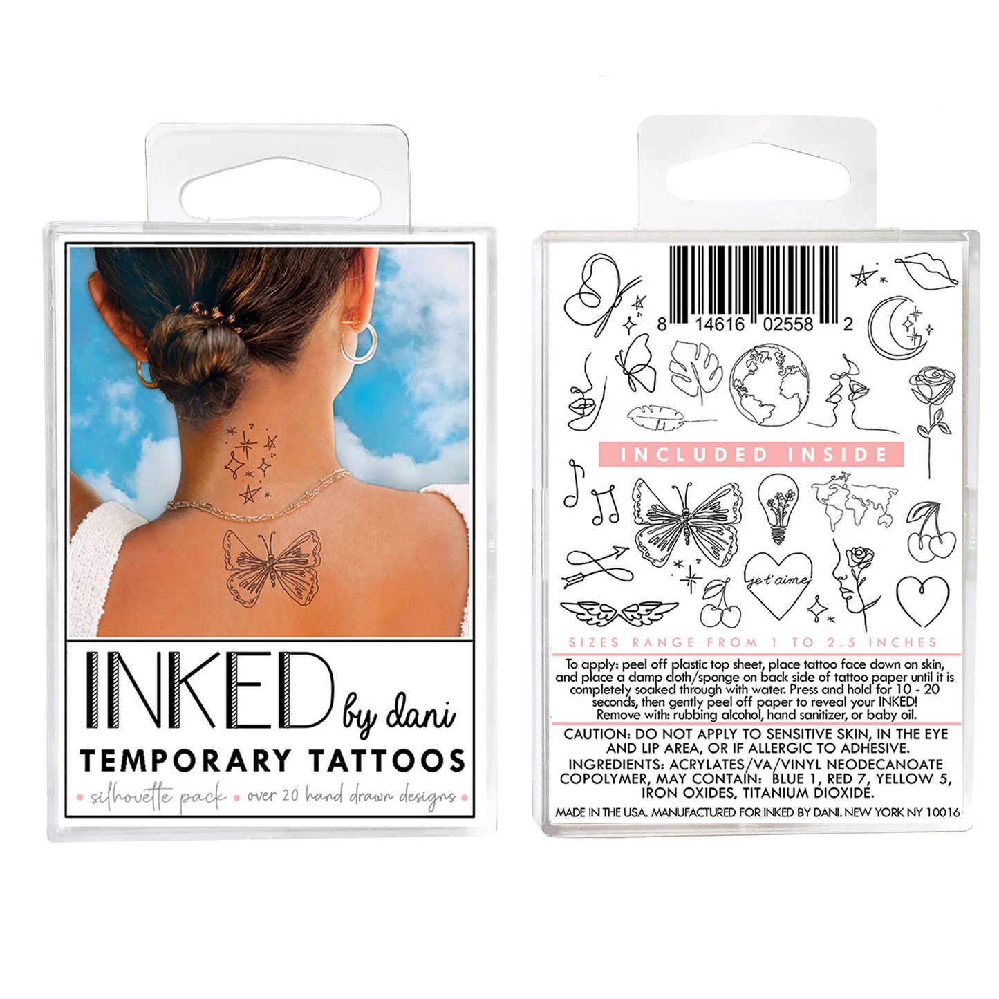 Silhouette Temporary Tattoo Pack INKED by Dani