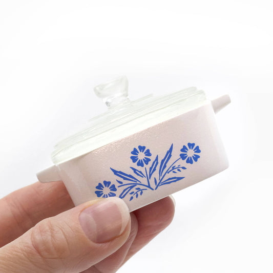 Cornflower Trinket Box – Corning Ware–Inspired Jewelry Dish