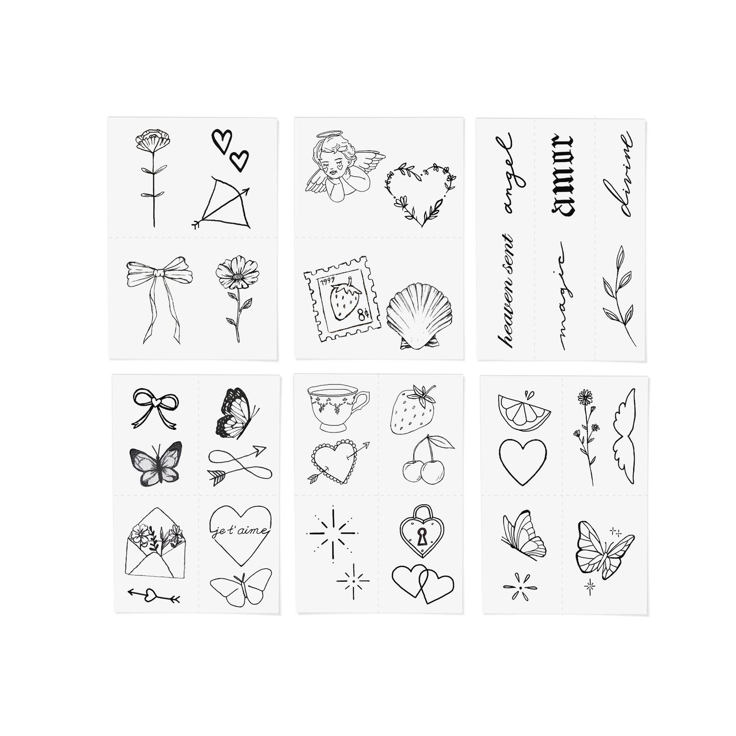 Heaven Sent Temporary Tattoo Pack INKED by Dani