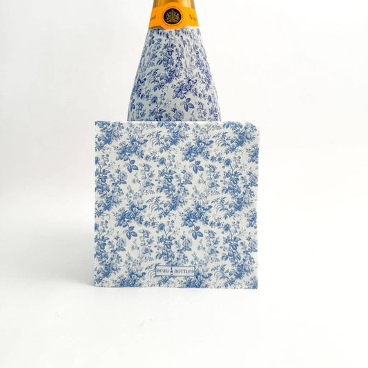 Beau Bottles Blue Floral Cocktail Napkins