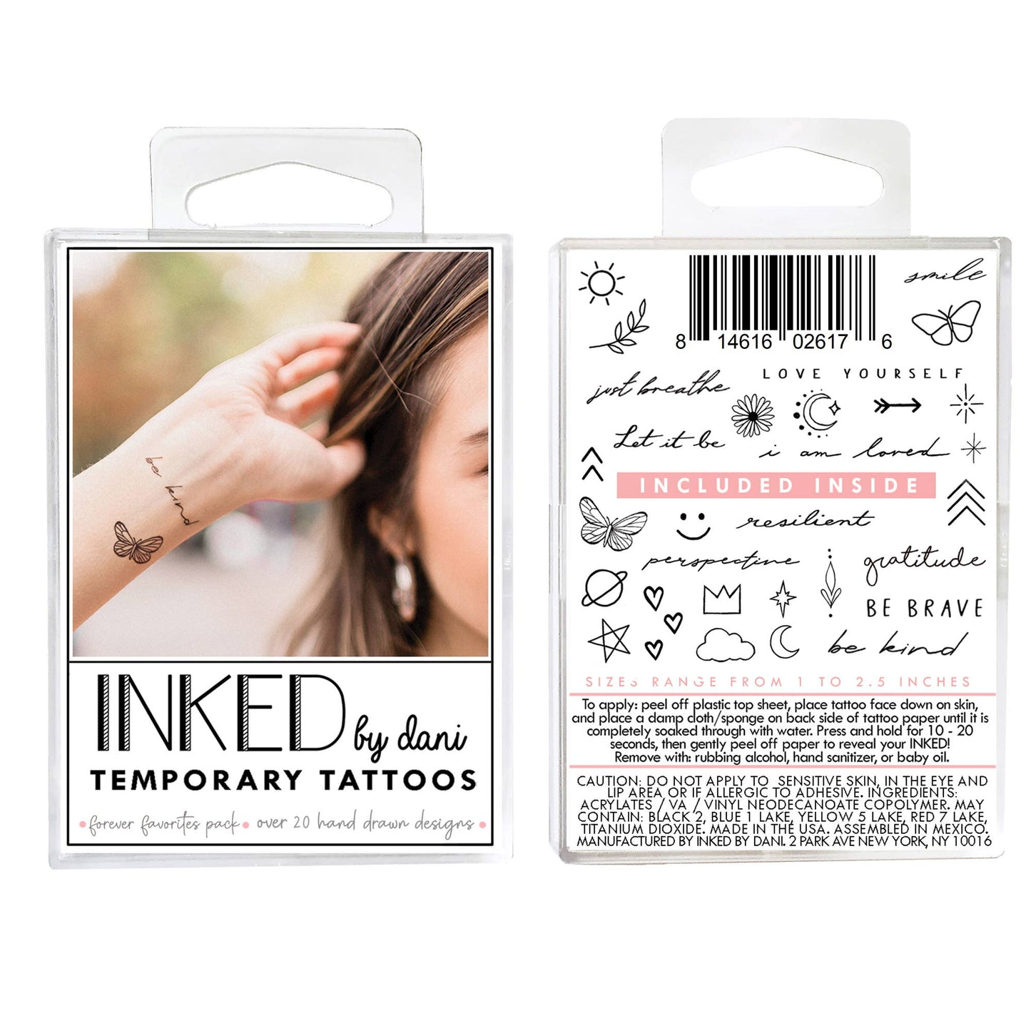 Forever Favorites Temporary Tattoo Pack INKED by Dani