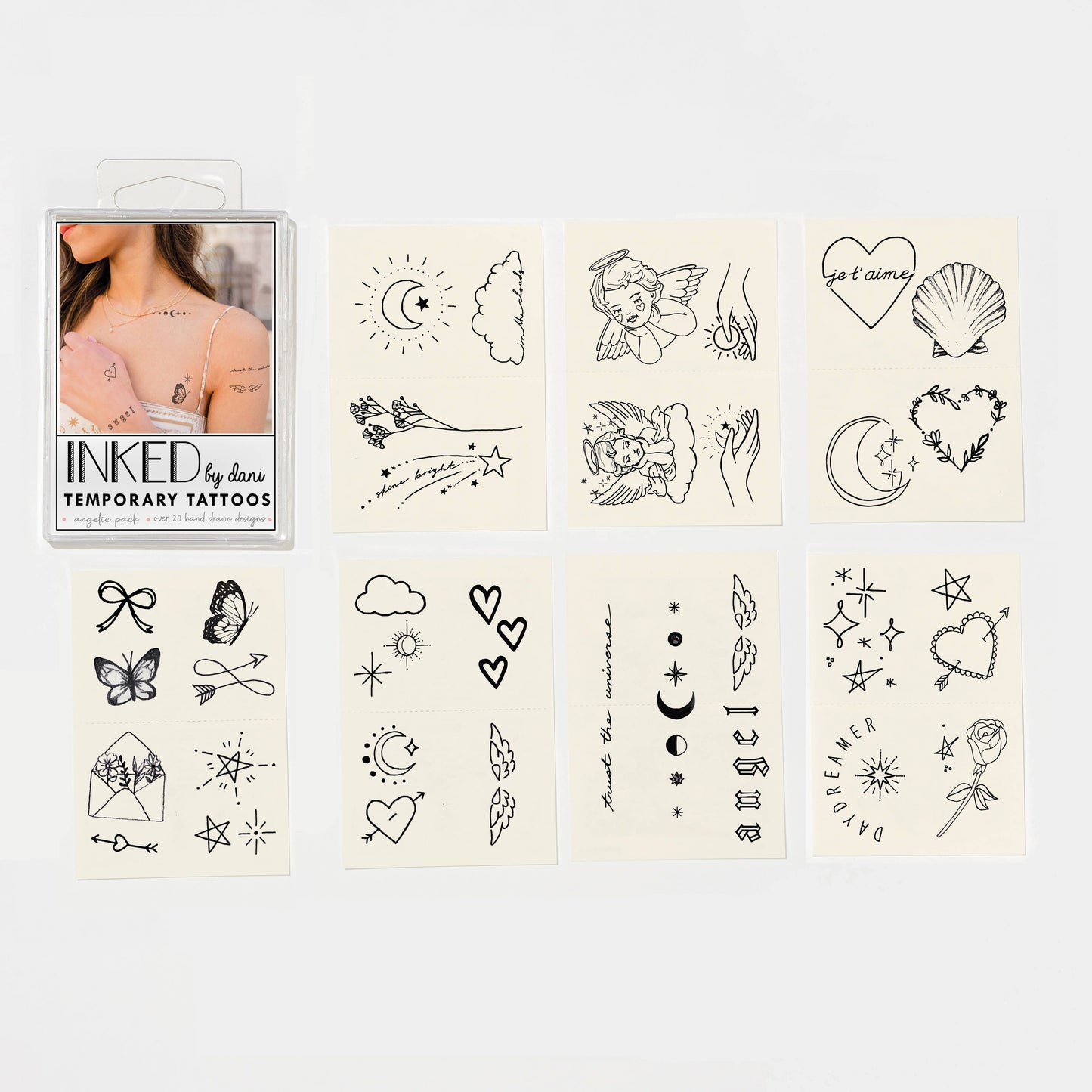 Angelic Temporary Tattoo Pack INKED by Dani
