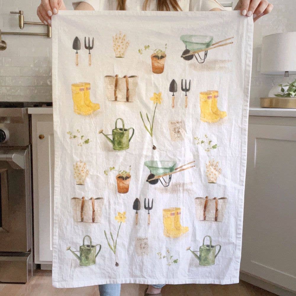 Gardening tea towel emily lex studio