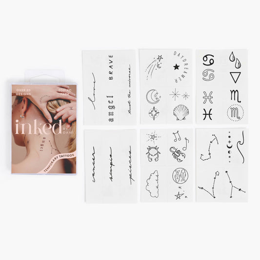 Zodiac Collection: Water Signs Temporary Tattoo Pack INKED by Dani