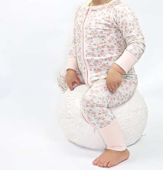 Addy Baby Girl Romper | Bamboo Romper | Bamboo Baby Outfit | Almond Bud