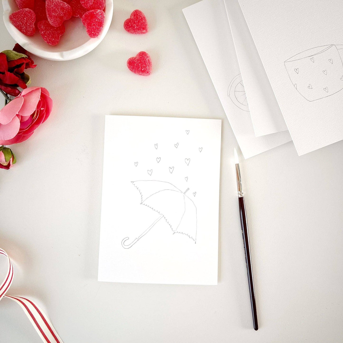 Valentine's Watercolor Bundle emily lex studio