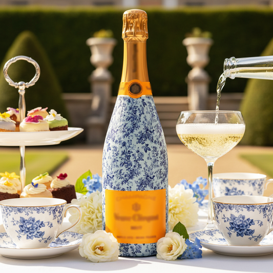 Beau Bottles Grandmillennial Blue Floral - Champagne Collection