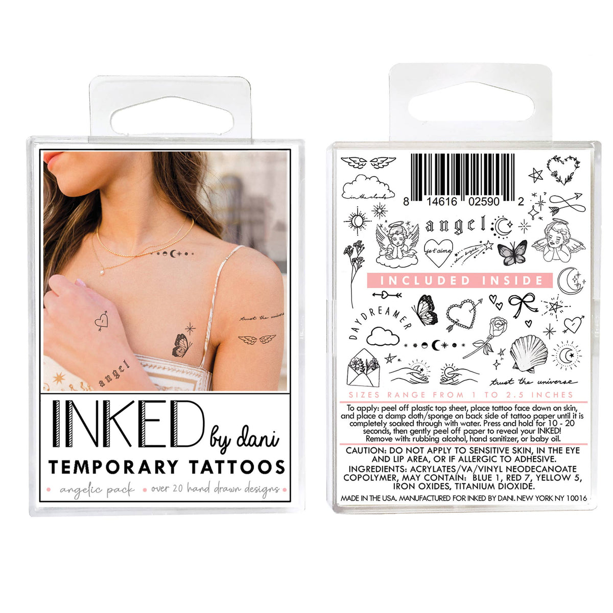 Angelic Temporary Tattoo Pack INKED by Dani