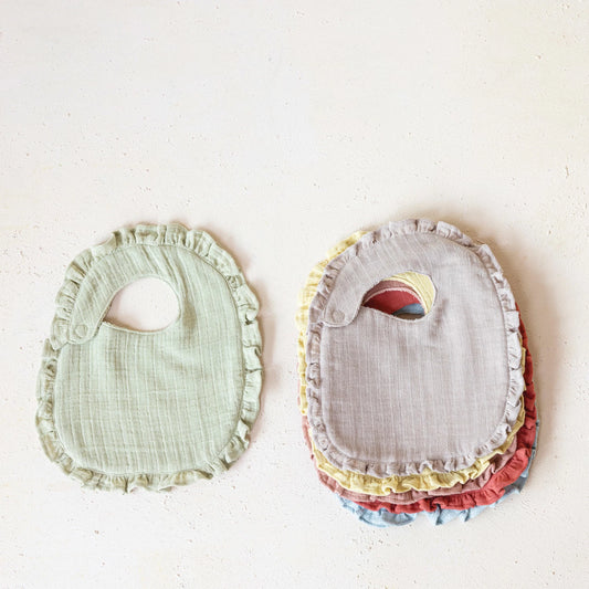 Woven Cotton Terry Cloth Baby Bib