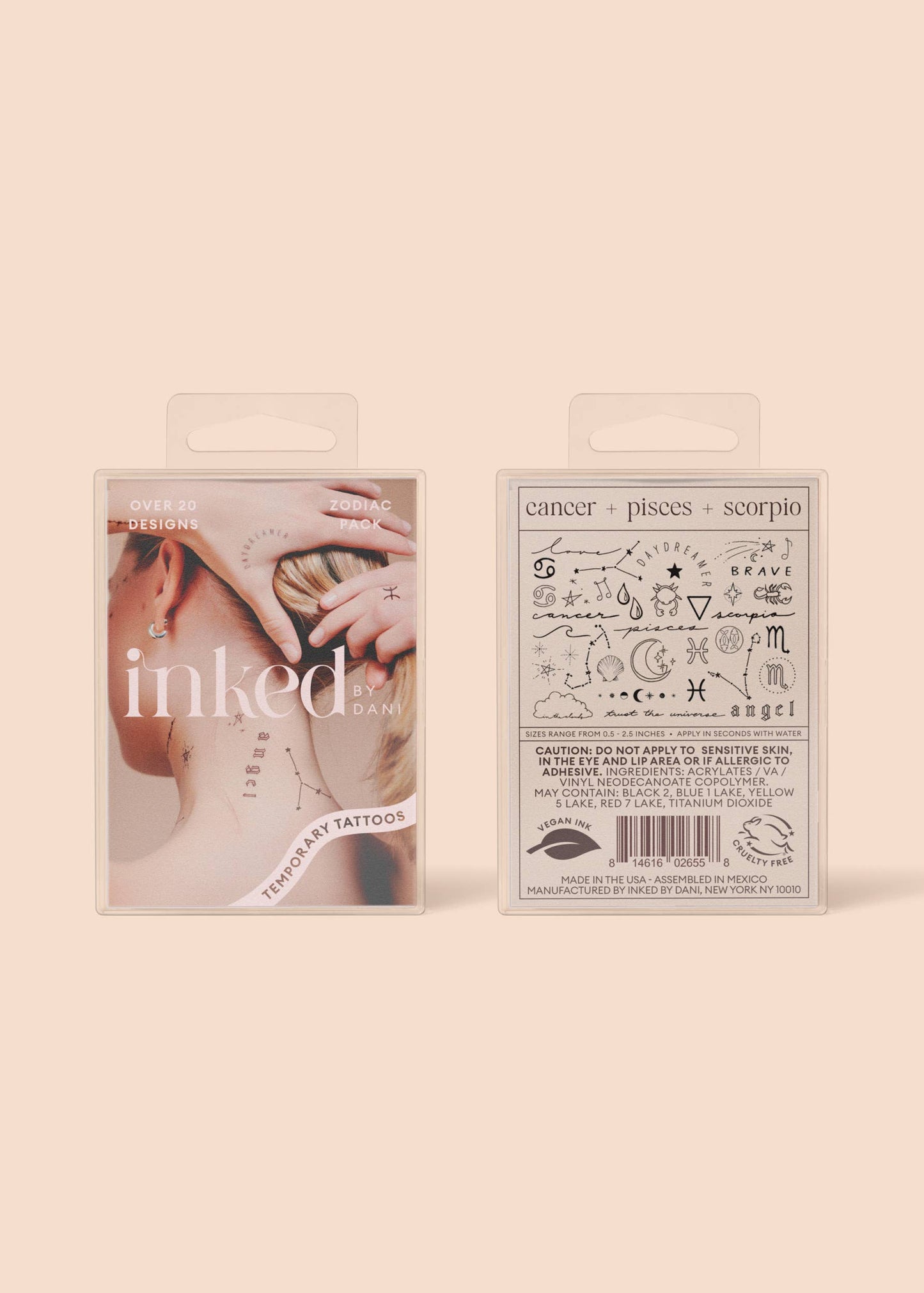 Zodiac Collection: Water Signs Temporary Tattoo Pack INKED by Dani
