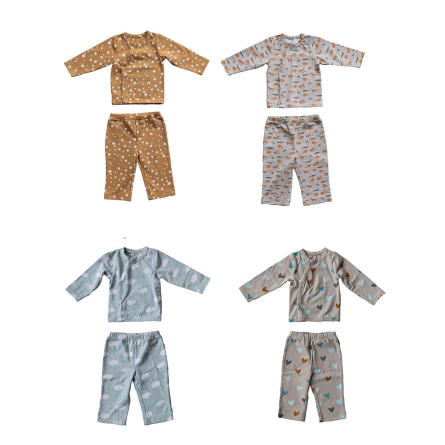 Long Sleeve Baby Kimono Top & Pants Set
