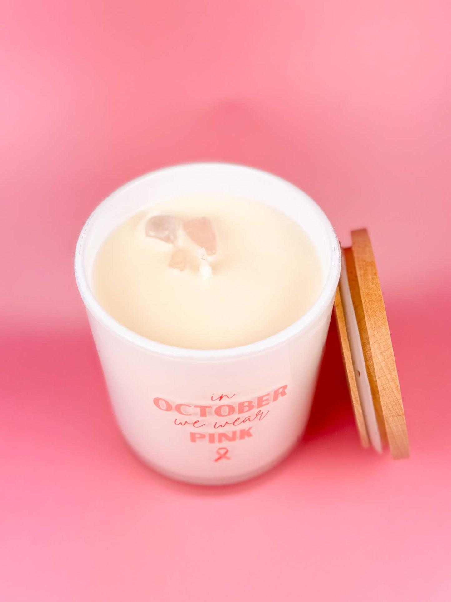 October We Wear Pink- Breast Cancer Soy Candle Unplug Soy Candles