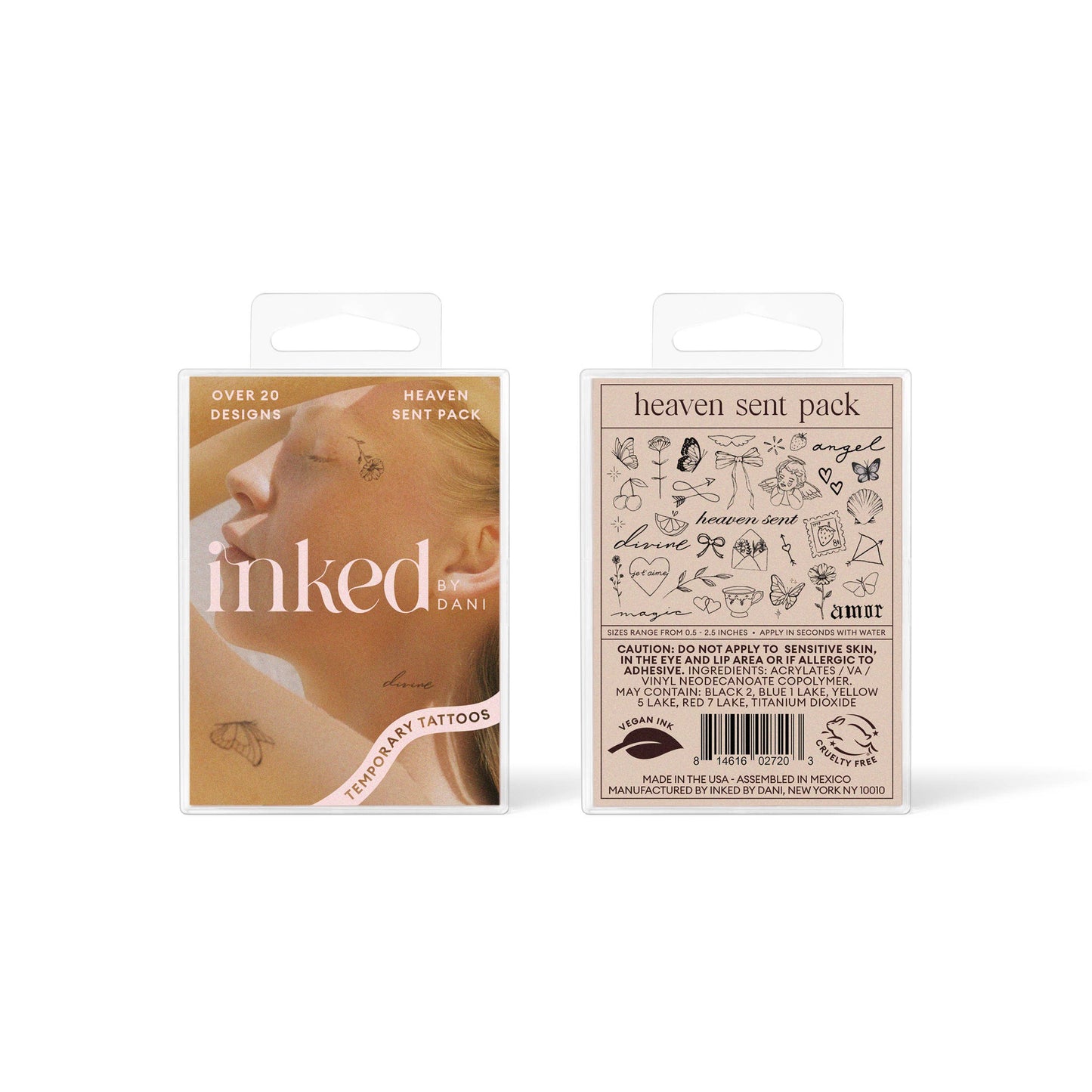 Heaven Sent Temporary Tattoo Pack INKED by Dani