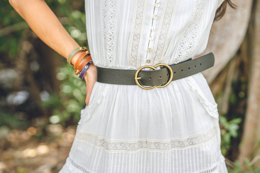 Wide Double Circle Buckle Belt Most Wanted USA