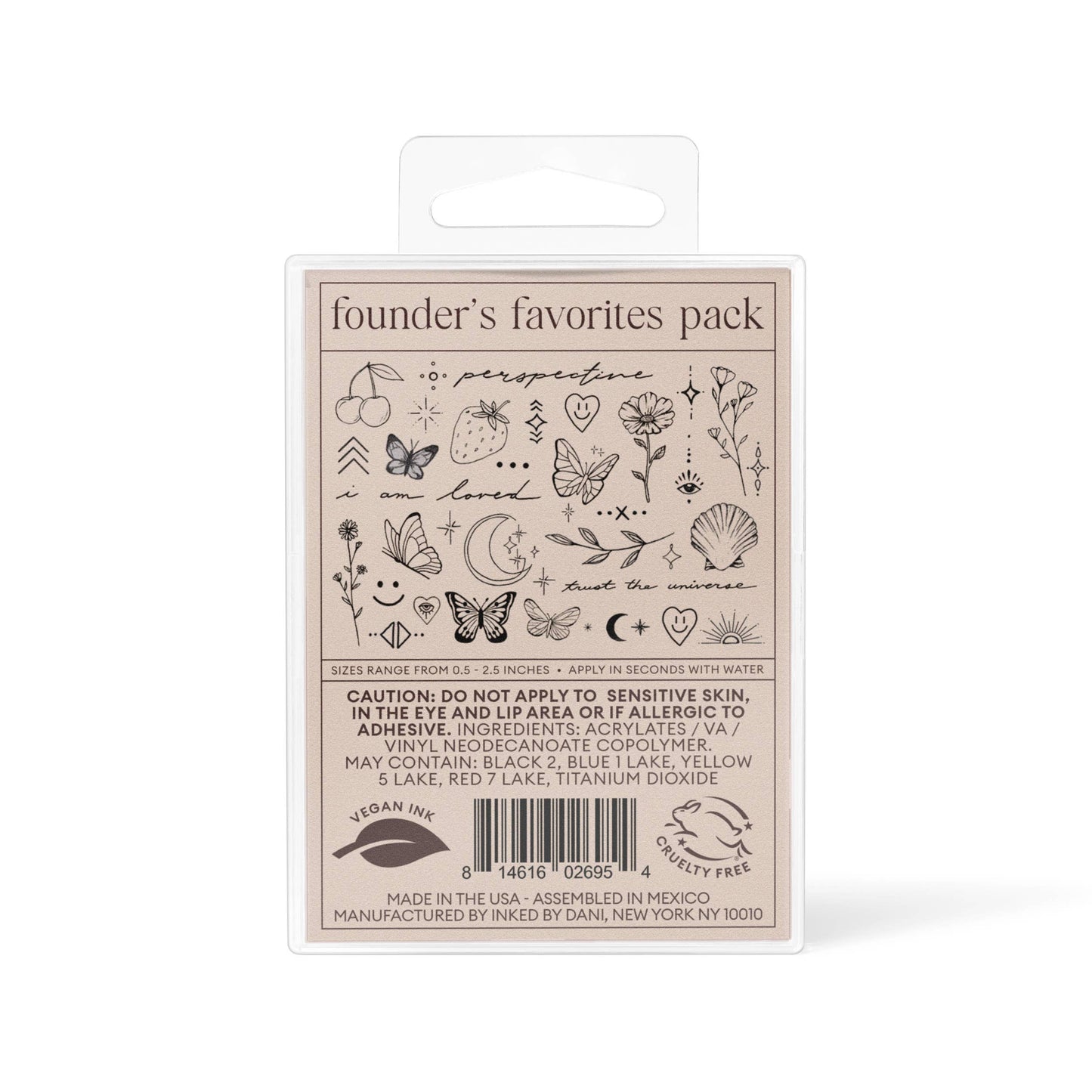 Founders Favorites Temporary Tattoo Pack INKED by Dani