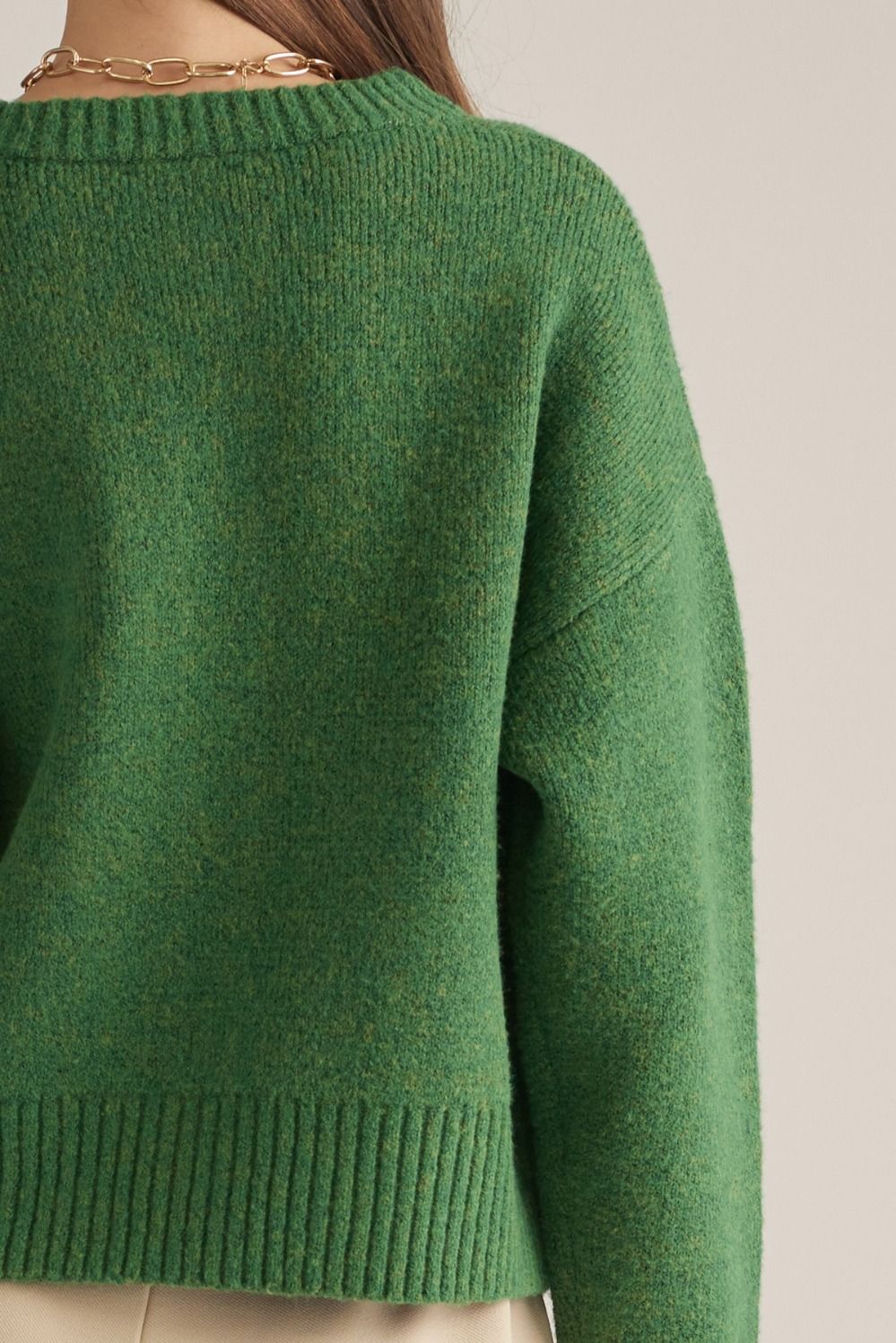 Round Neck Button Up Cardigan