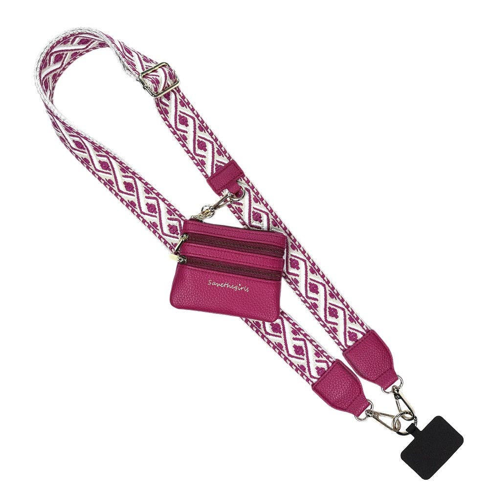 Clip & Go Strap w/Zippered Pouch XOXO