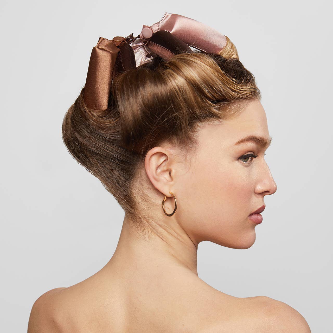 Satin Jumbo Flexi Rods 4 PCs- Rosewood KITSCH