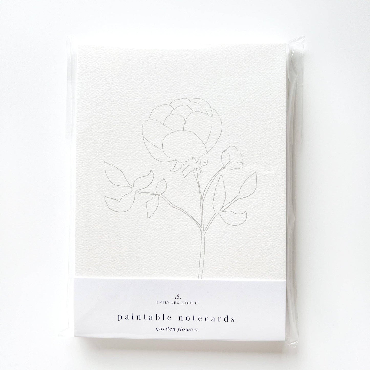 Garden flowers paintable notecards emily lex studio