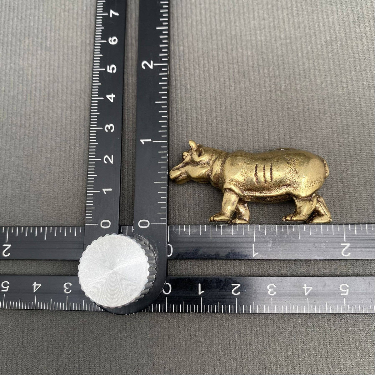 Brass Hippopotamus Crafts Decoration Desktop Ornaments