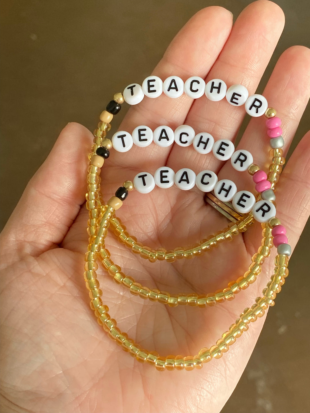 Teacher Beaded Bracelet Hotline
