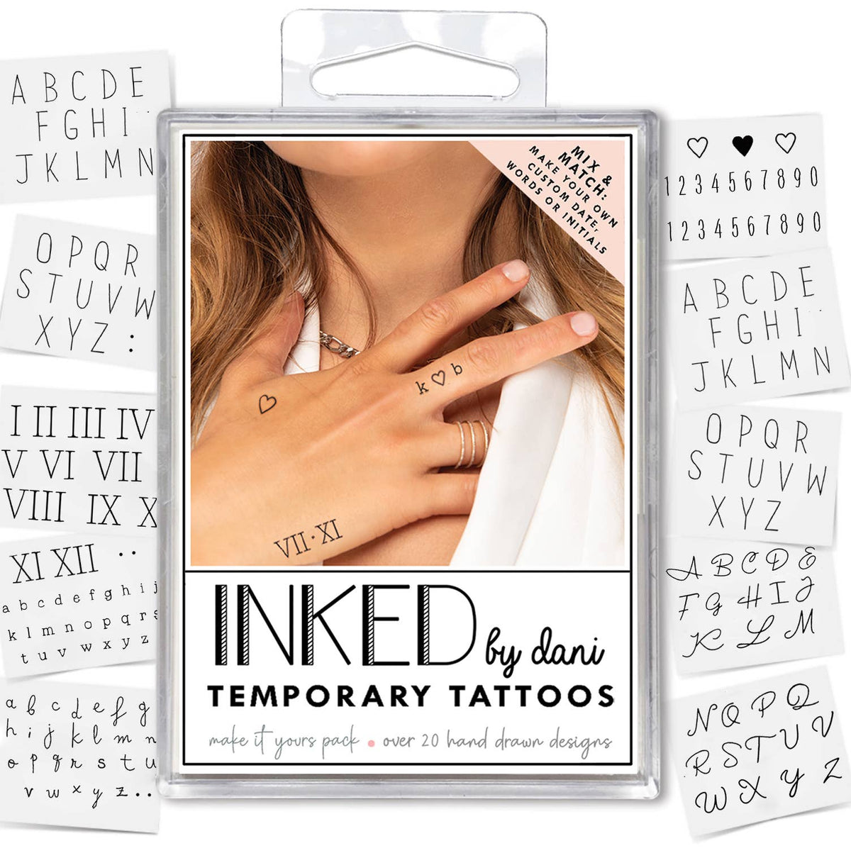 Make It Yours Temporary Tattoo Pack INKED by Dani