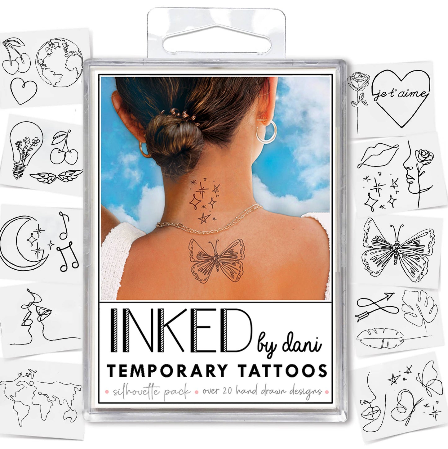 Silhouette Temporary Tattoo Pack INKED by Dani