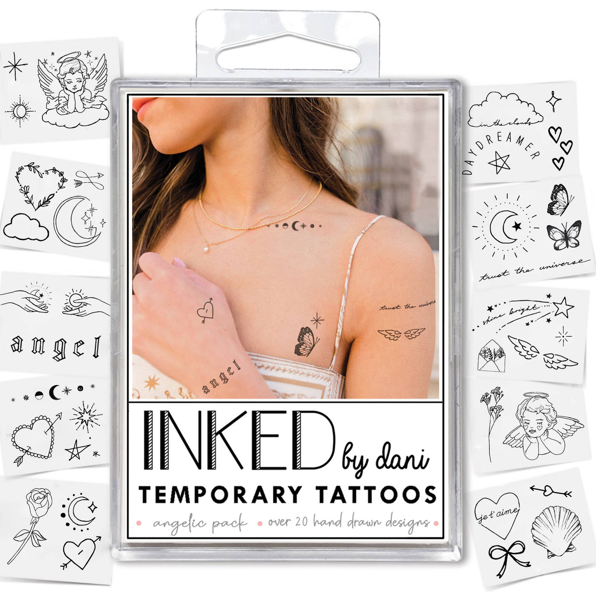 Angelic Temporary Tattoo Pack INKED by Dani