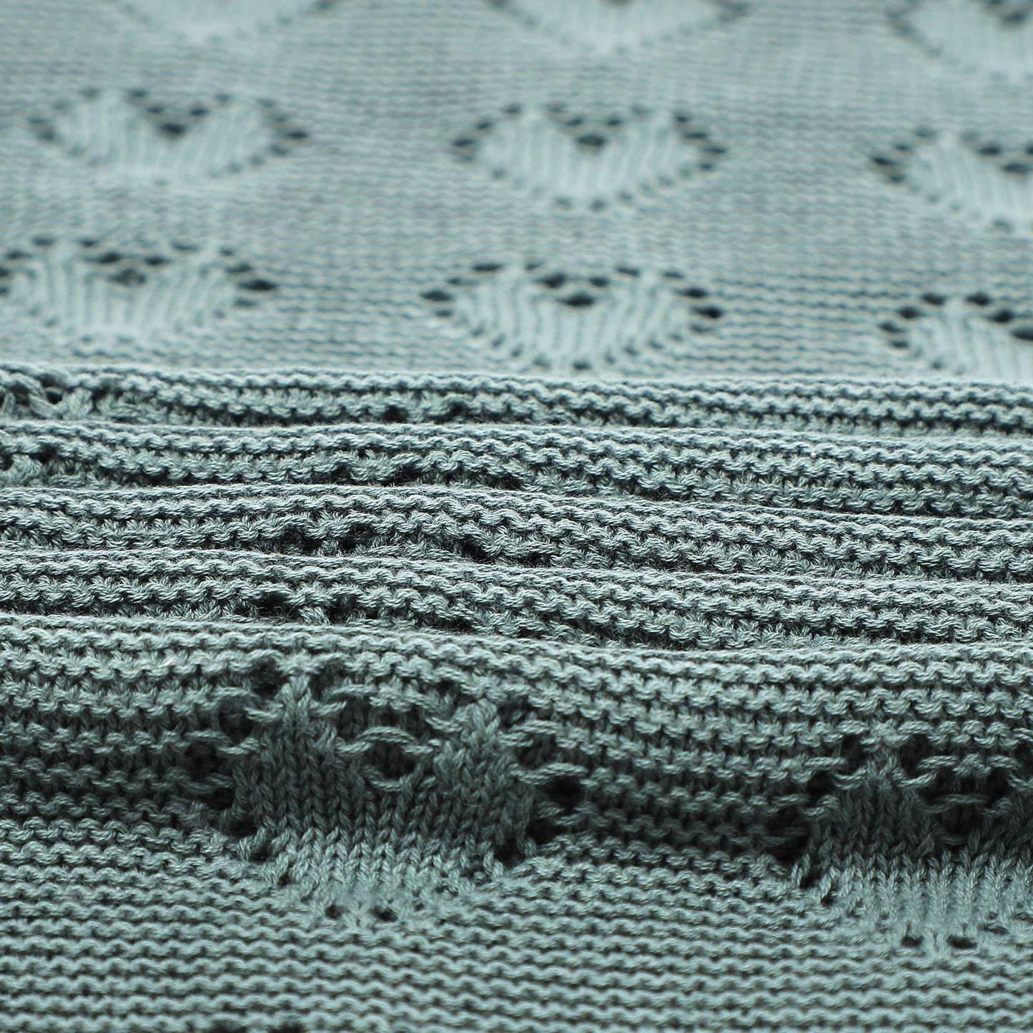 100% Luxury Cotton Receiving Swaddle Baby Blanket - Heart Bleu La La
