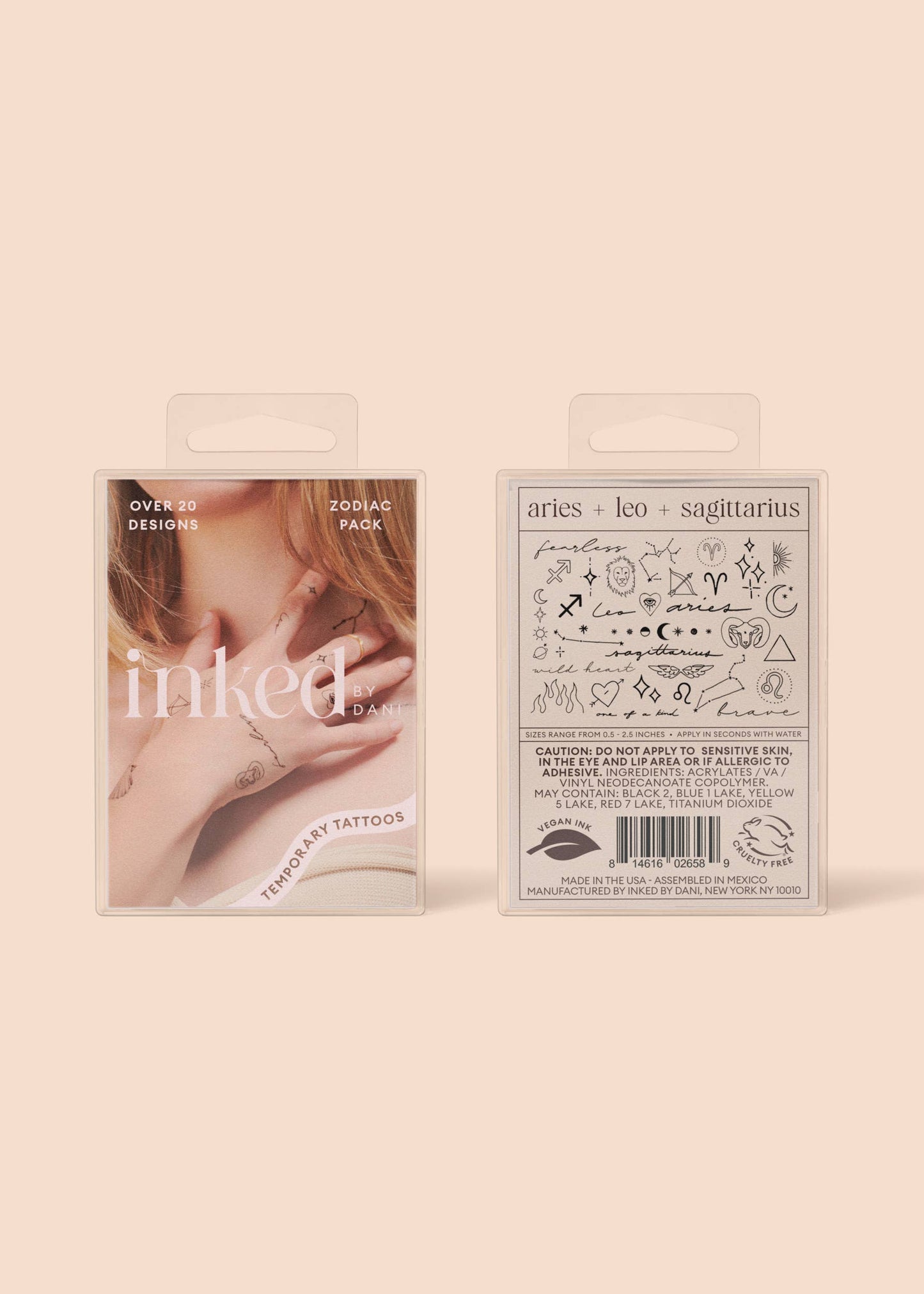 Zodiac Collection: Fire Signs Temporary Tattoo Pack INKED by Dani