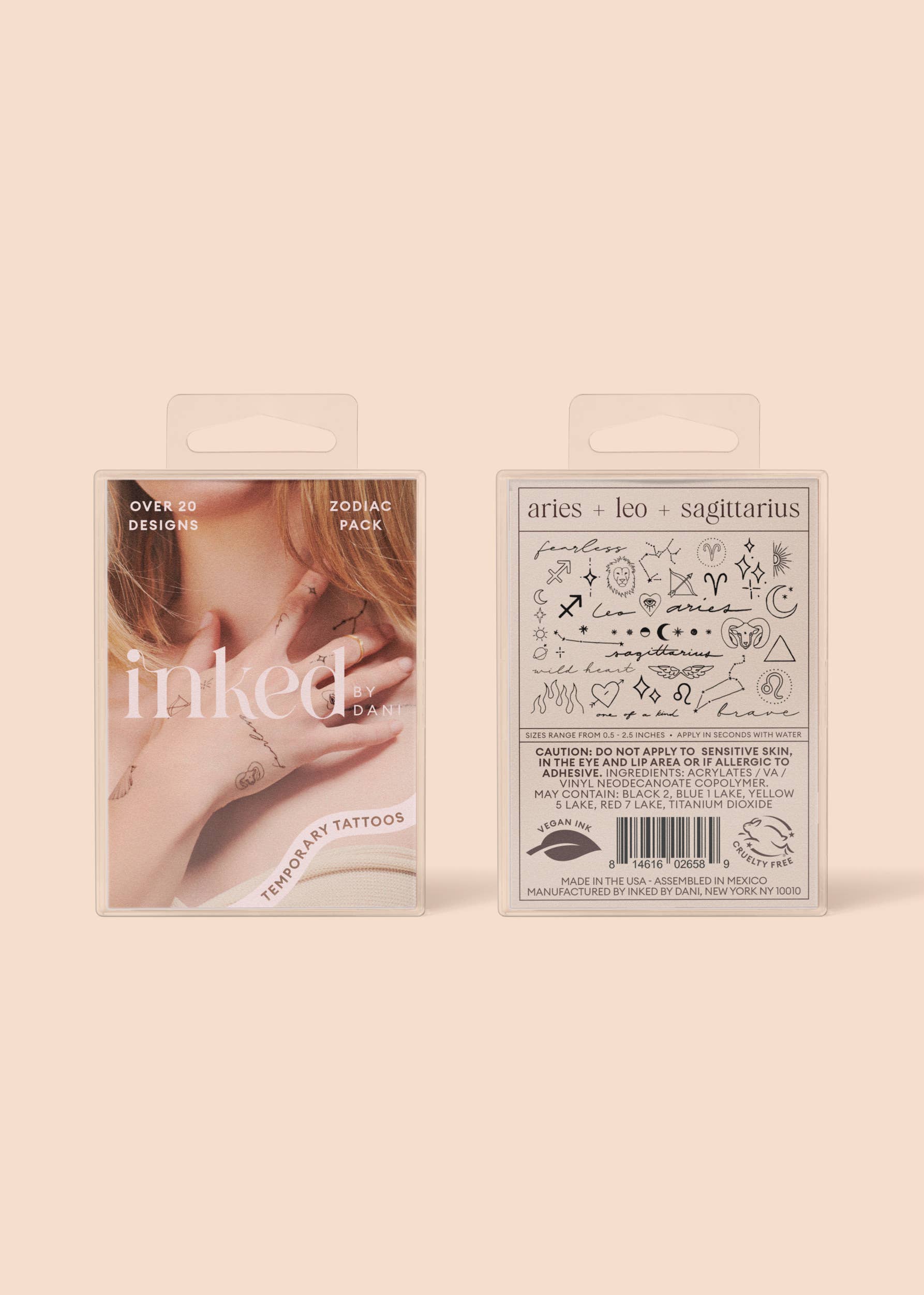 Zodiac Collection: Fire Signs Temporary Tattoo Pack INKED by Dani