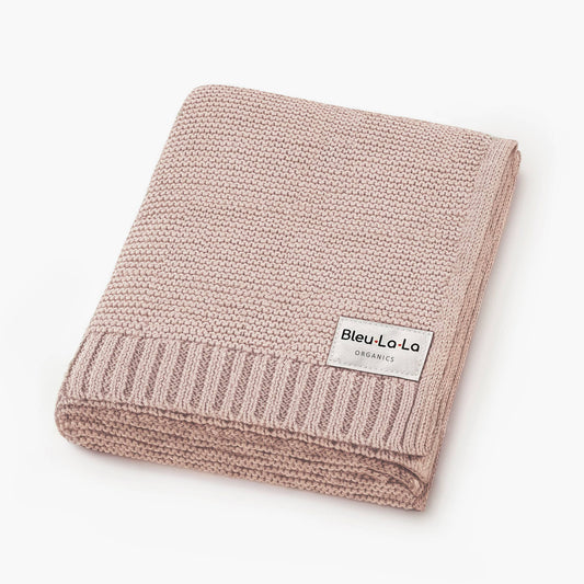 100% Organic Luxury Cotton Swaddle Receiving Baby Blanket Bleu La La