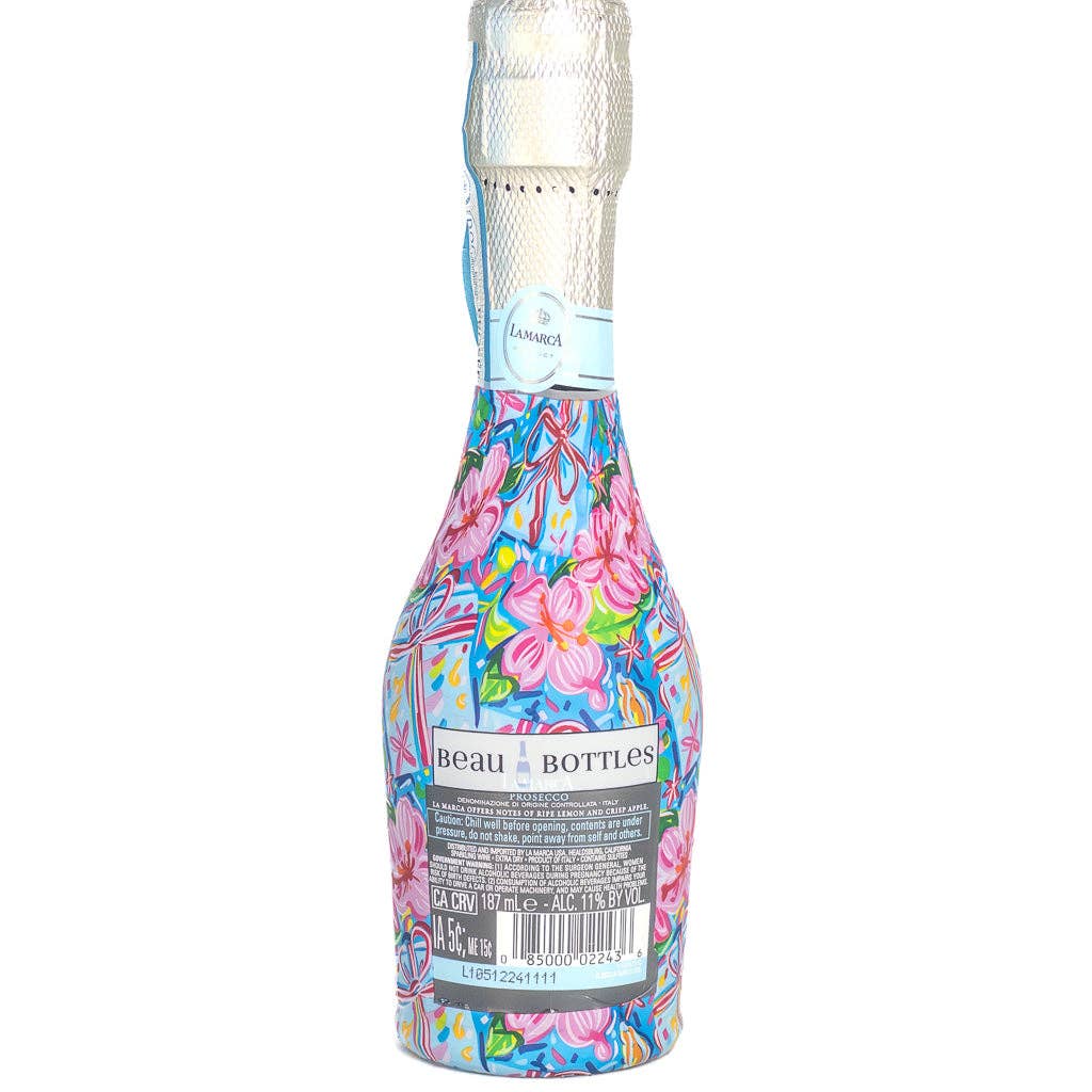 Beau Bottles Happy Birthday Brushed Presents - MINI Prosecco Collection - Set of 6 (Wraps Only)