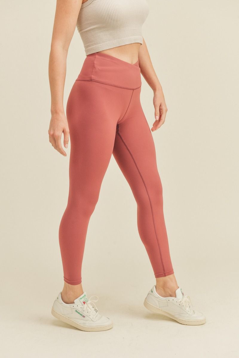 V Criss-Cross High Waisted Leggings Kimberly C