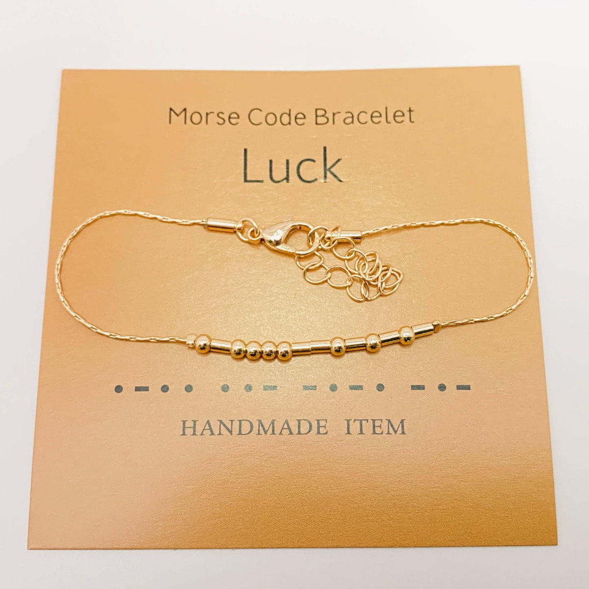 Handmade Golden Morse Code Bracelet