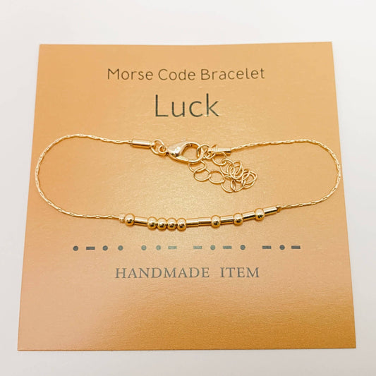 Handmade Golden Morse Code Bracelet
