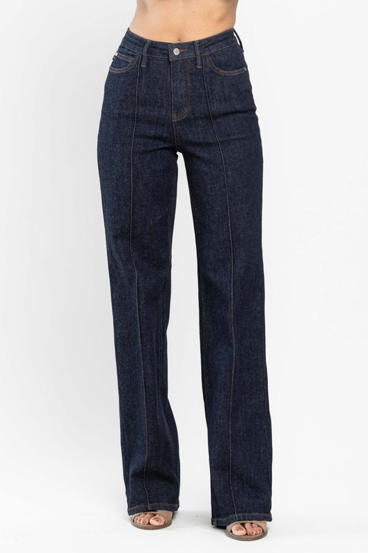 High Waist Front Seam Wide Leg Jeans Judy Blue