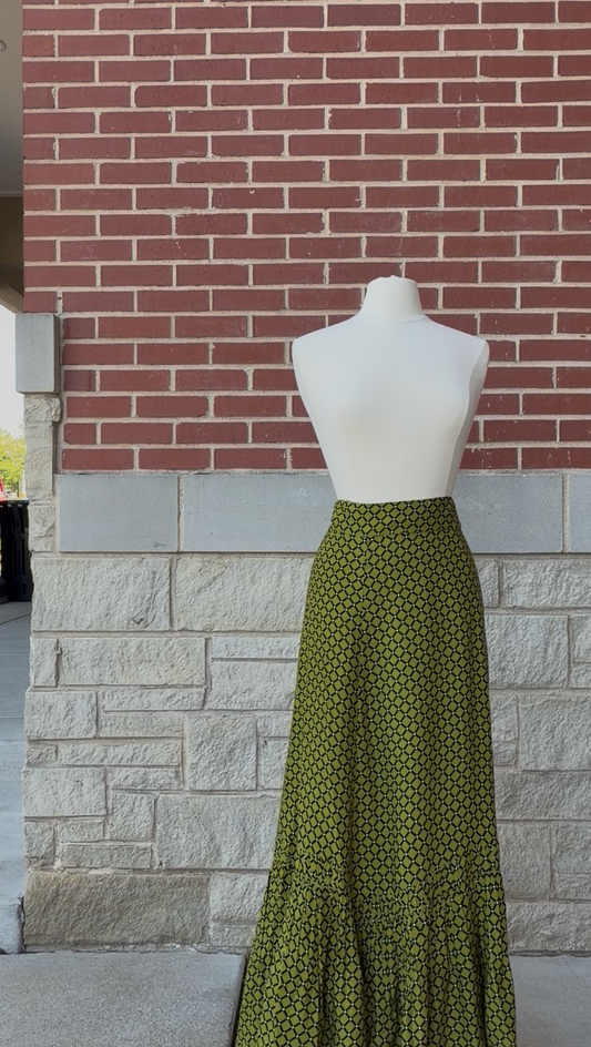 Lattice Grid 3-Way Wrap Skirt