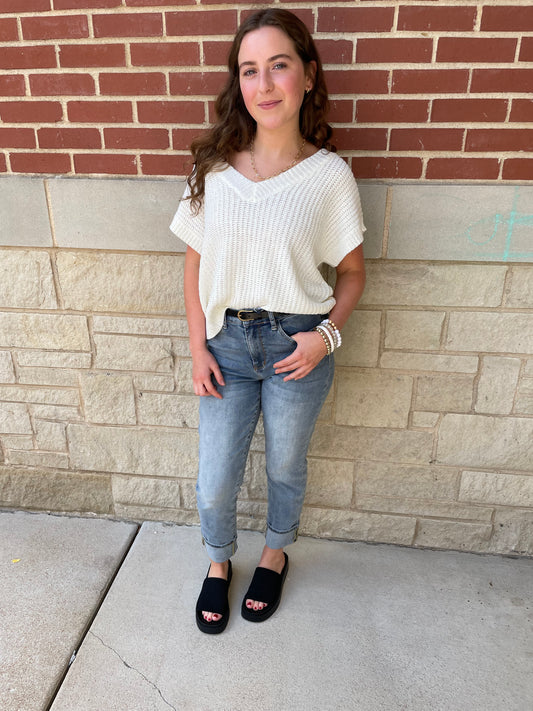 High-Rise Vintage Wash Boyfriend Jeans Judy Blue