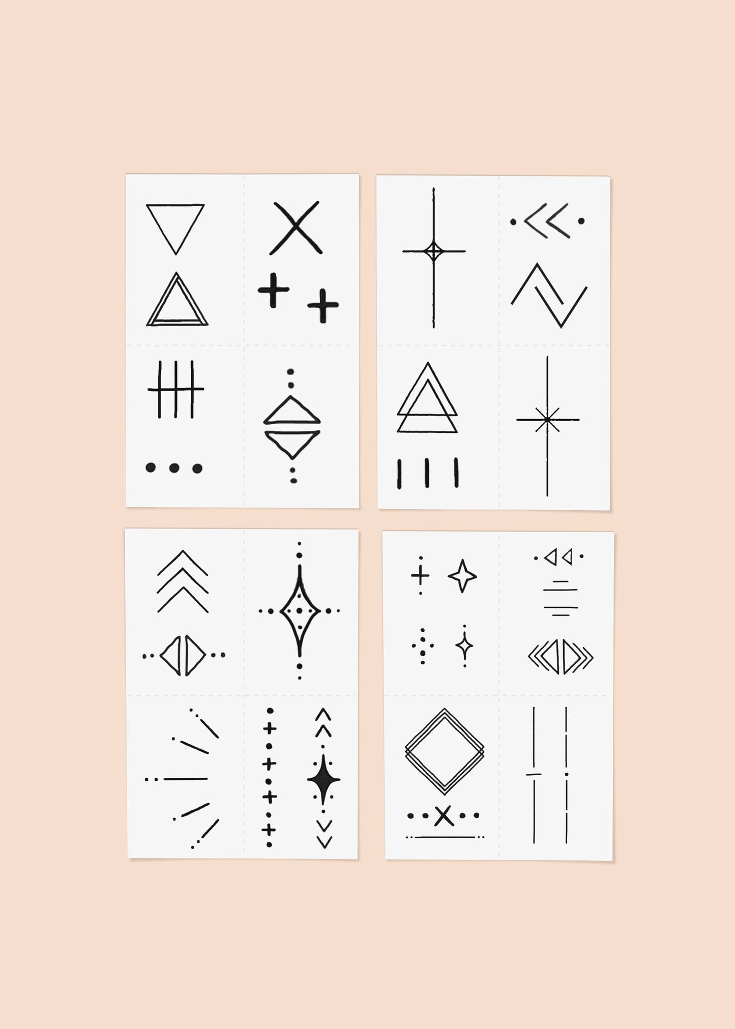 Linear Temporary Tattoo Pack INKED by Dani