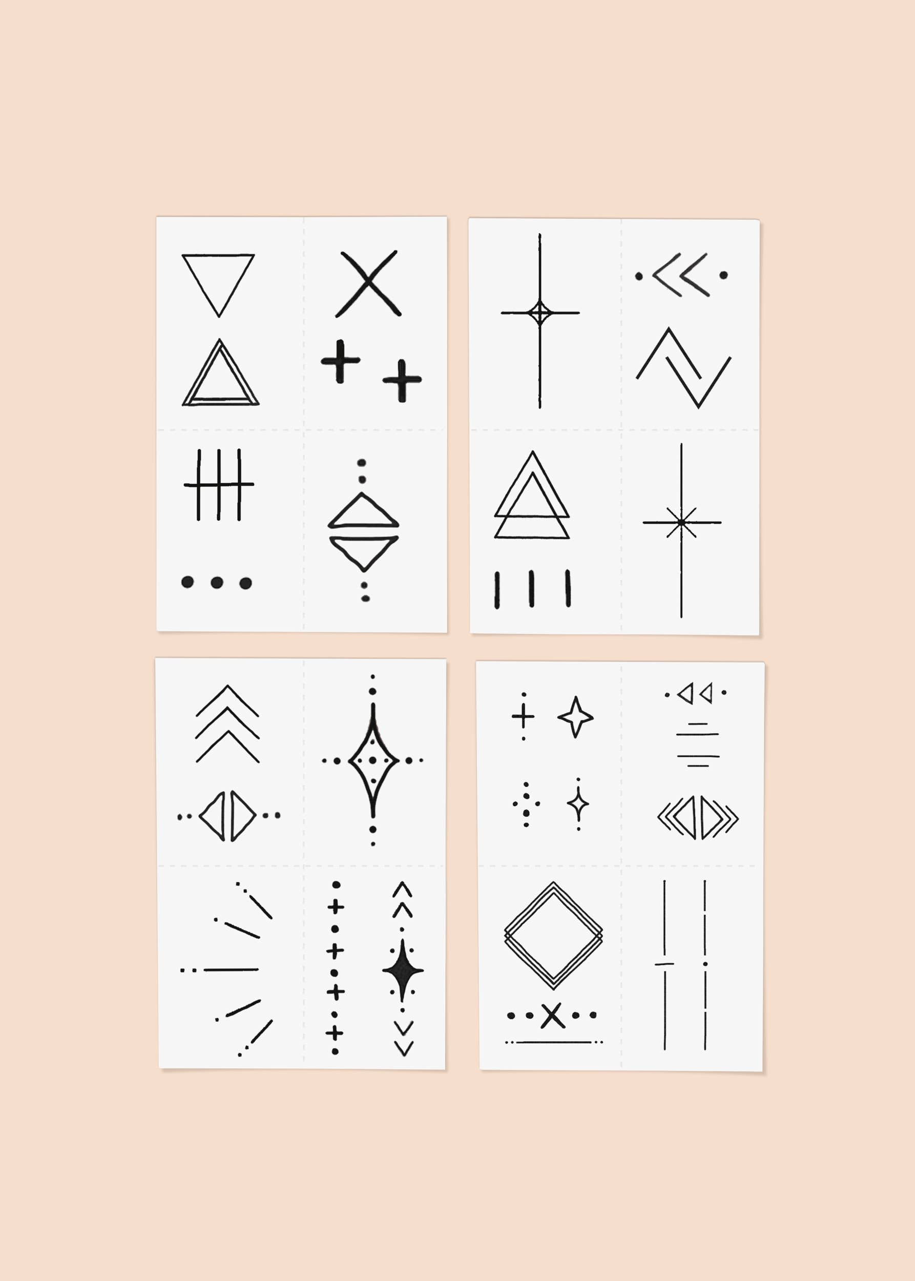 Linear Temporary Tattoo Pack INKED by Dani