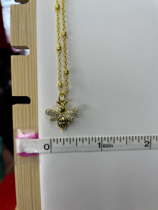 Medium Crystal Studded Bee Charm