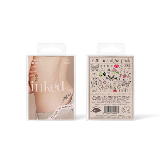 Y2K Nostalgia Temporary Tattoo Pack INKED by Dani