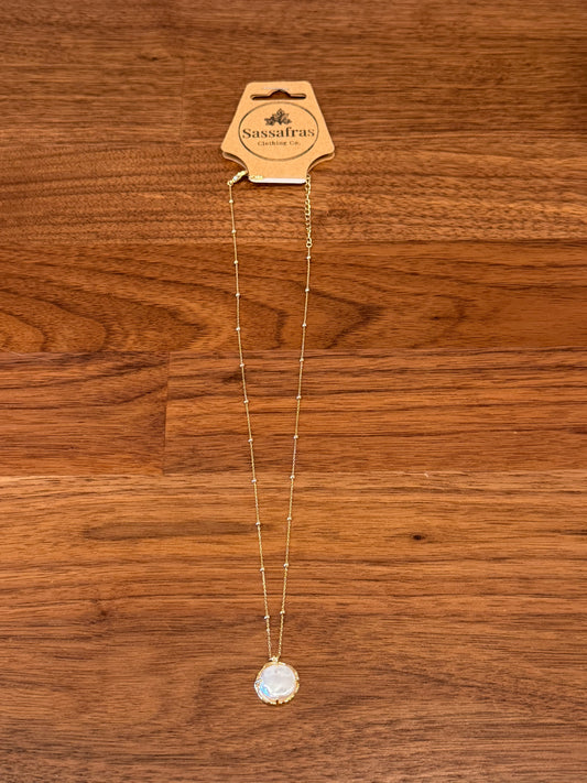 Freshwater Pearl Coin Necklace