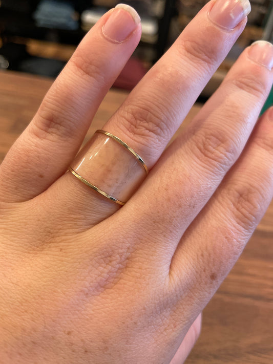 Acrylic Open Ring Golden Stella