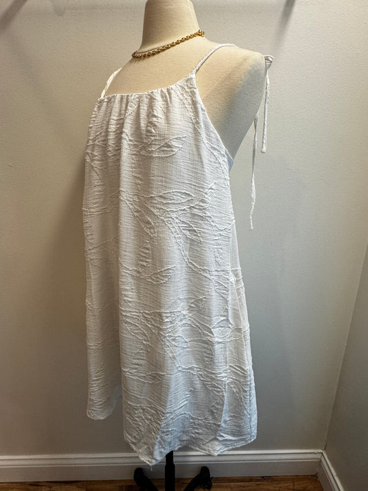 Flowy Woven Jacquard Cami Dress