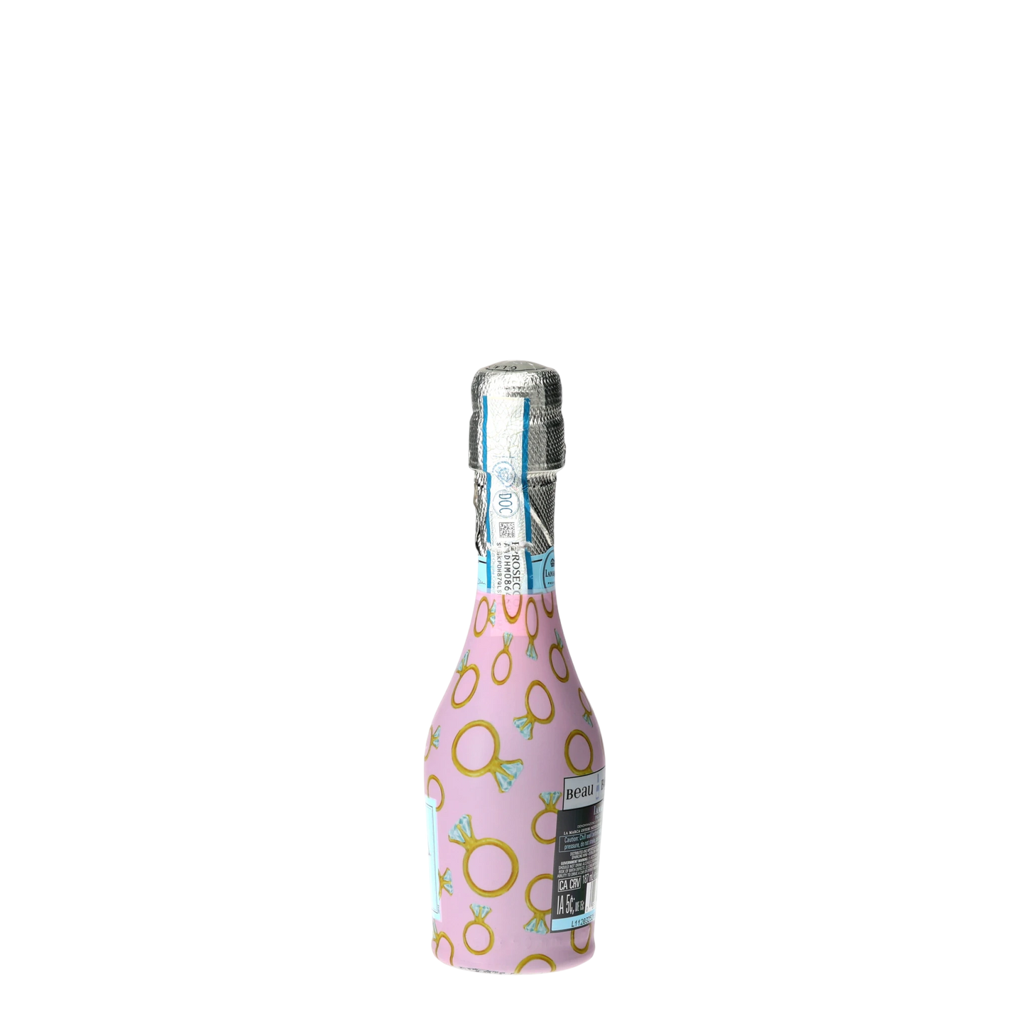 Beau Bottles Pink Engagement Ring - MINI Prosecco Collection - Set of 6 (Wraps Only)