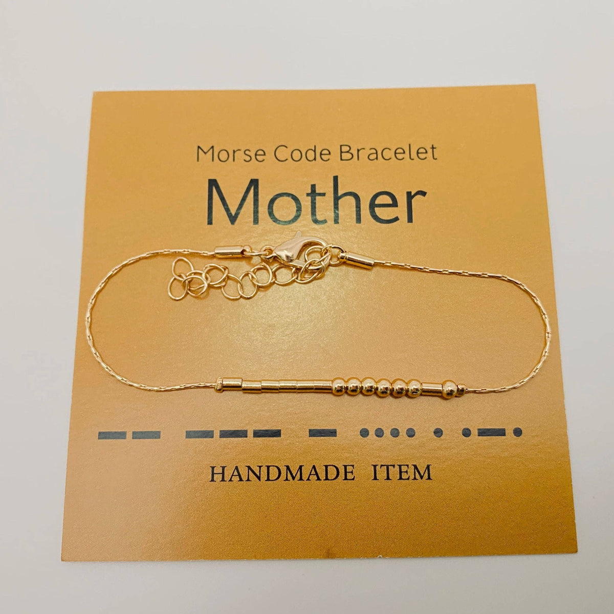 Handmade Golden Morse Code Bracelet